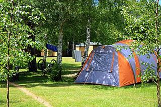 Camp site in summer